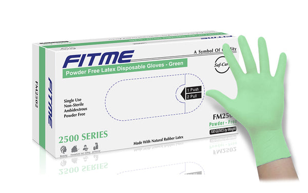 FITME Green Powder Free Latex Gloves (Case of 1,000) - 6.2 Mil – EDS store