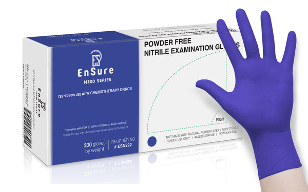 EnSure® Powder Free Nitrile Medical Examination Gloves (Case of 2,000) - 3.0 Mil