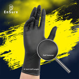 EnSure® Heavy Duty Black Nitrile Low Dermatitis Potential Fentanyl Resistant Medical Examination Gloves (Case of 1,000) - 7.0 Mil