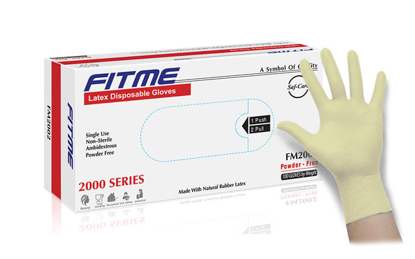 FITME General Purpose Powder Free Latex Gloves (Case of 1,000) - 5.5 Mil