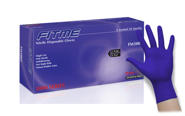 FITME General Purpose Powder Free Nitrile Gloves (Case of 1,000) - 3.6 Mil