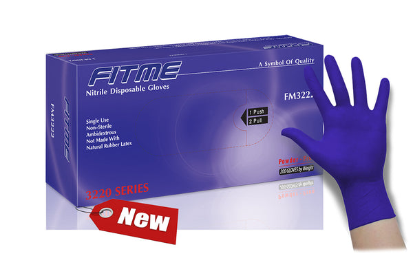 FITME General Purpose Powder Free Nitrile Gloves (Case of 2,000) - 3.6 Mil