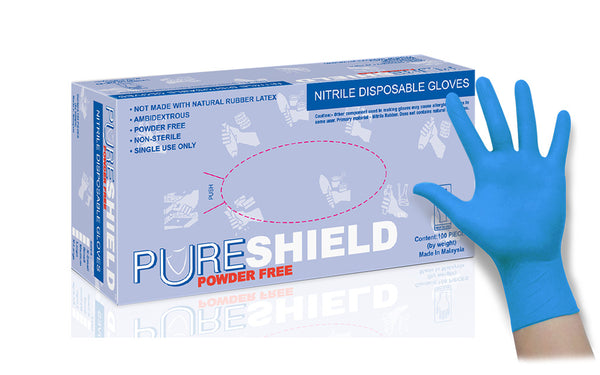 PureShield™ General Purpose Powder Free Nitrile Gloves (Case of 1,000) - 4.5 Mil